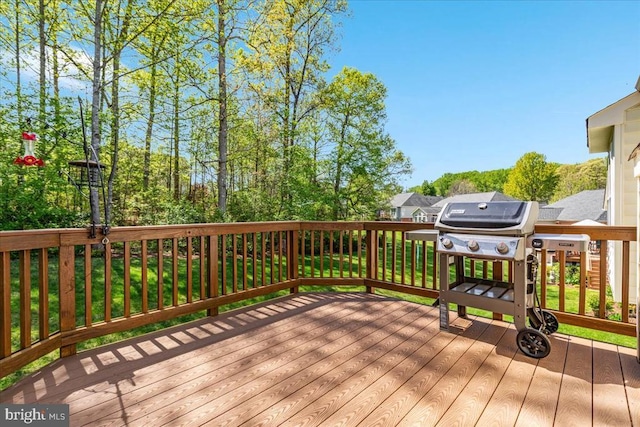  - deck featuring area for grilling