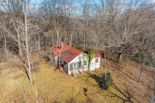 view from above of property