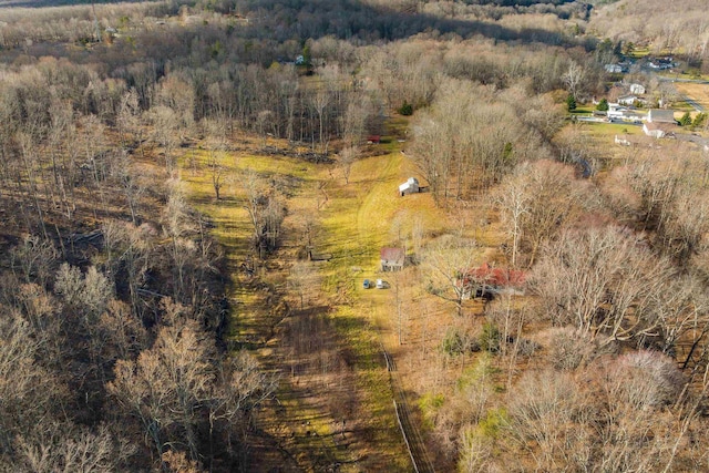 overview of rural landscape featuring a forest