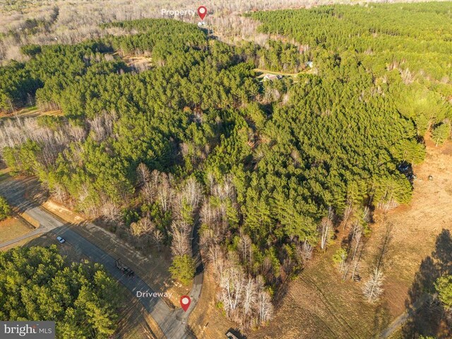 5761 Agecroft Rd, Spotsylvania, VA 22551 - aerial overview of property's location with a heavily wooded area