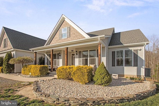 5761 Agecroft Rd, Spotsylvania, VA 22551 - view of front facade featuring covered porch and a shingled roof