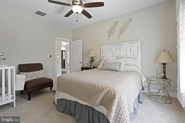 5761 Agecroft Rd, Spotsylvania, VA 22551 - bedroom with light carpet, baseboards, and a ceiling fan