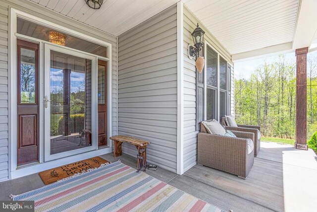 5761 Agecroft Rd, Spotsylvania, VA 22551 - property entrance featuring a porch