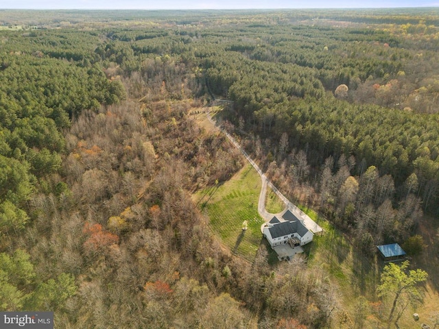 5761 Agecroft Rd, Spotsylvania, VA 22551 - aerial overview of property's location with a heavily wooded area