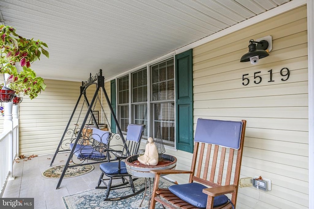view of patio / terrace with a porch