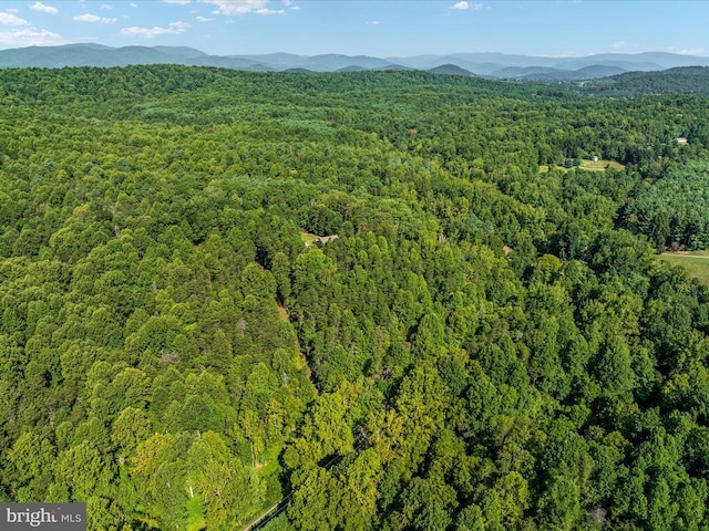 drone / aerial view with a mountain view