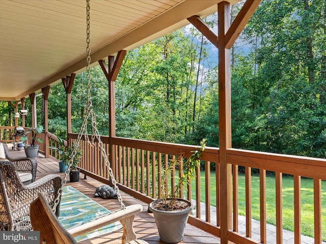 view of wooden terrace