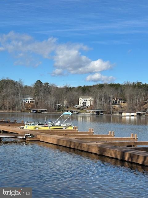 view of water feature featuring a boat dock