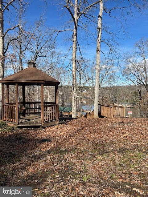 view of yard with a gazebo