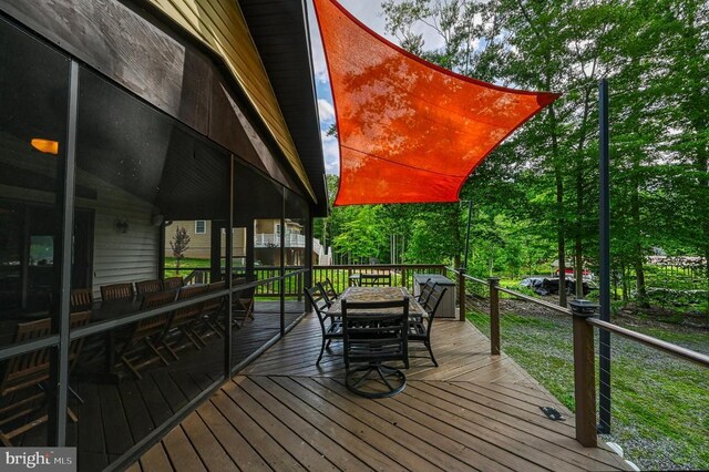 view of wooden terrace