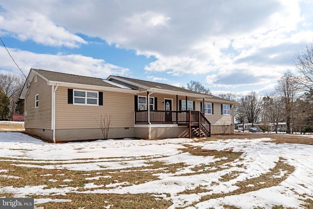 view of front of home with covered porch