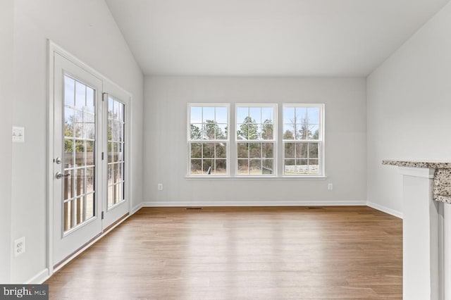 interior space featuring light wood-type flooring