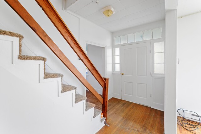 entryway with light wood-type flooring