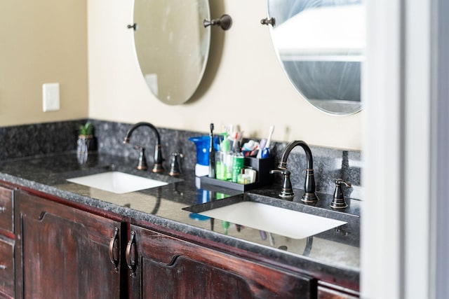 interior space featuring a sink and backsplash