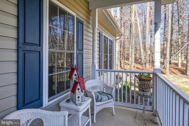 balcony with a porch