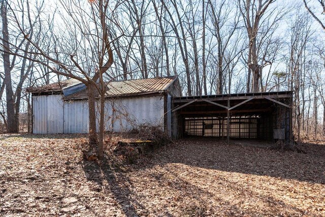 view of pole building featuring a detached carport