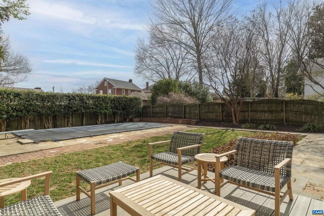 view of patio / terrace featuring fence private yard