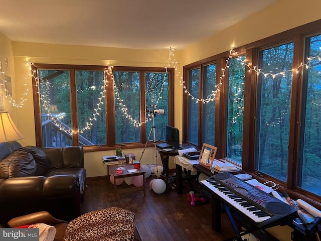 view of sunroom