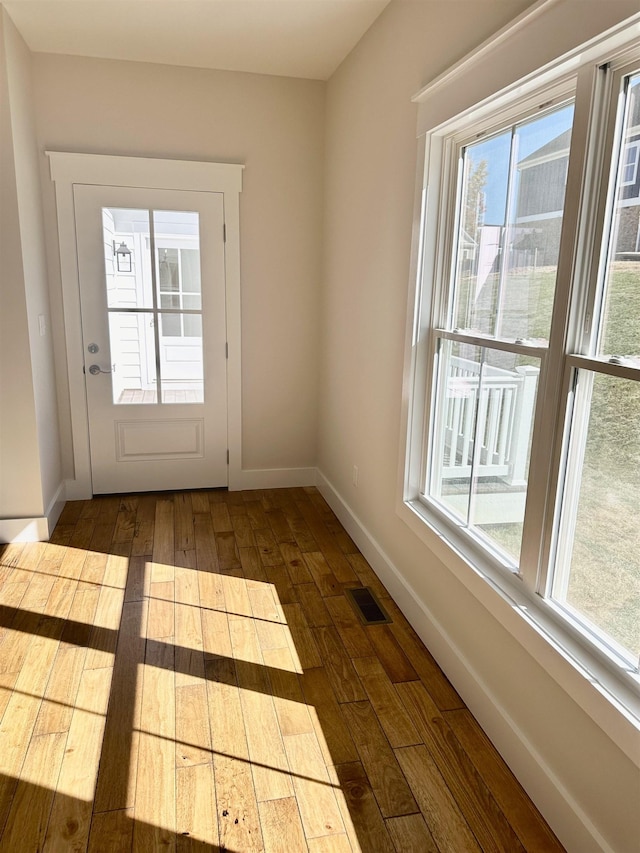 entryway featuring hardwood / wood-style floors