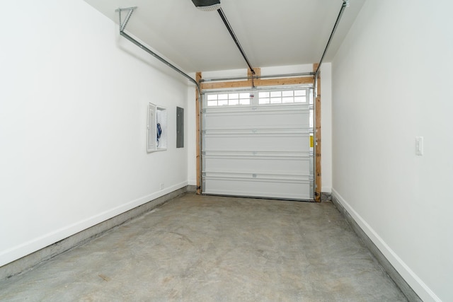 garage with electric panel