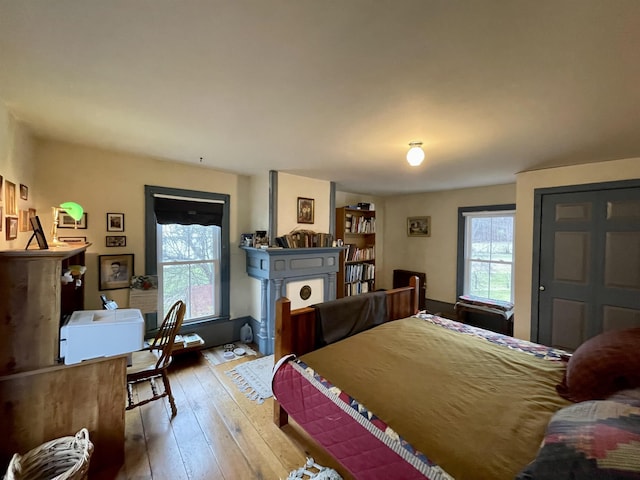 bedroom featuring hardwood / wood-style flooring