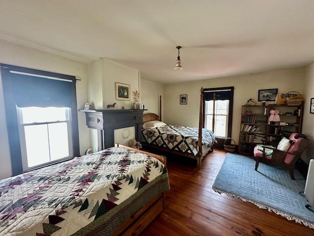 bedroom featuring dark hardwood / wood-style floors