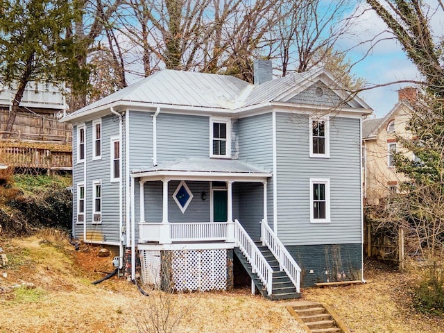 front of property featuring a porch