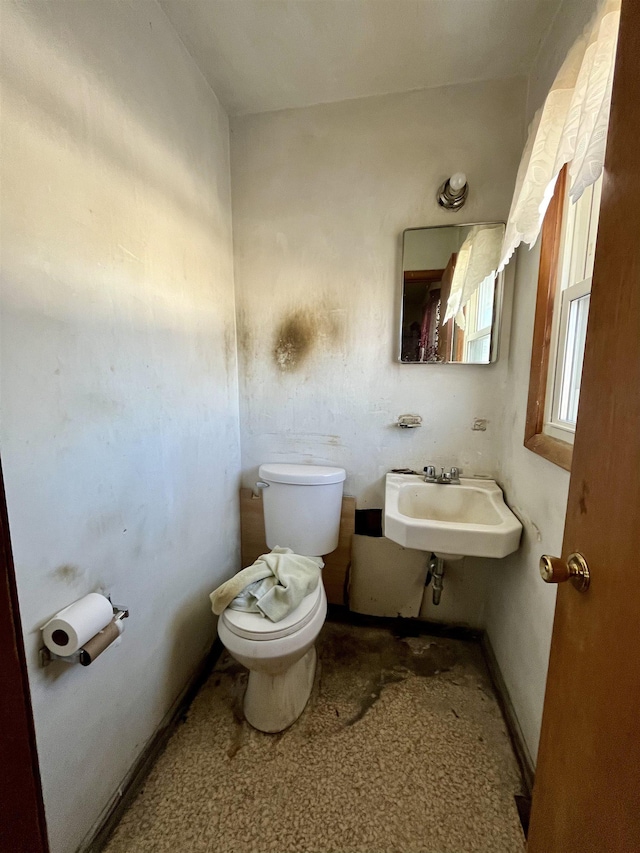 bathroom with sink and toilet