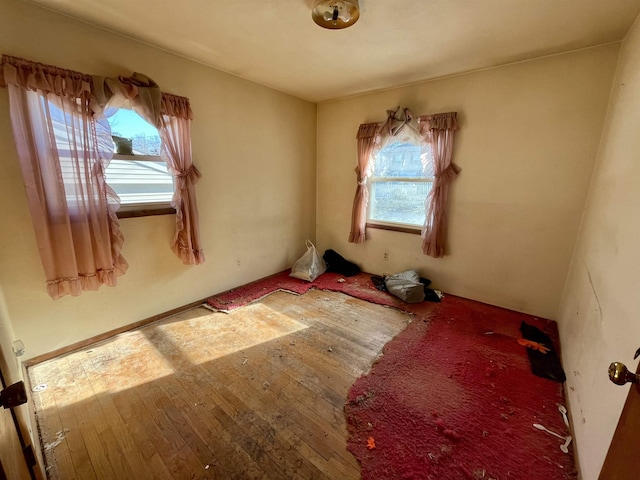 empty room with hardwood / wood-style floors