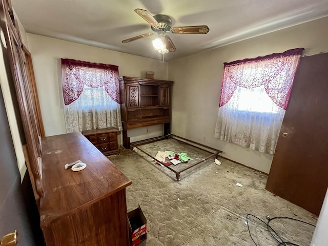 bedroom with ceiling fan