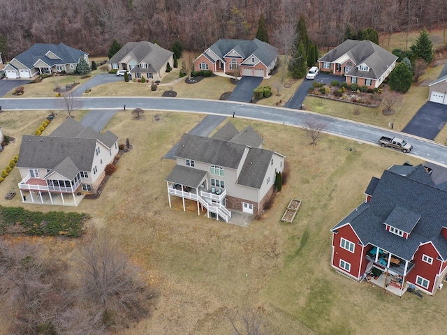 drone / aerial view featuring a residential view