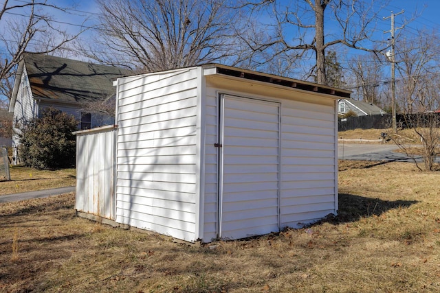 view of shed