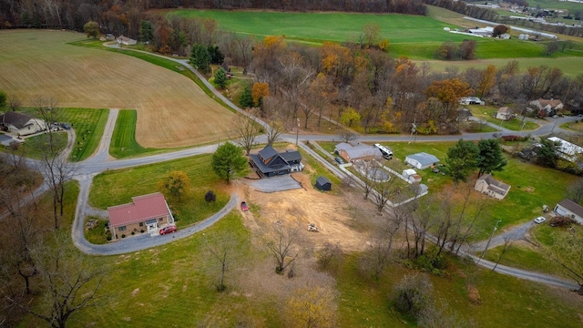 drone / aerial view featuring a rural view