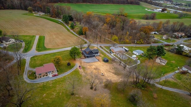 drone / aerial view featuring a rural view