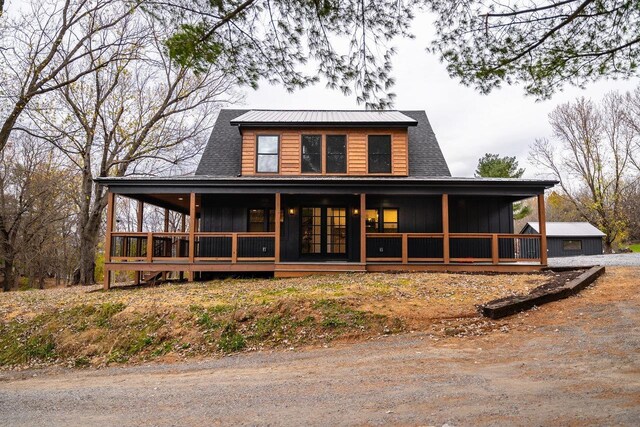 view of farmhouse-style home