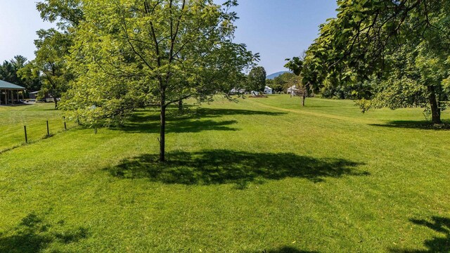 view of property's community featuring a lawn