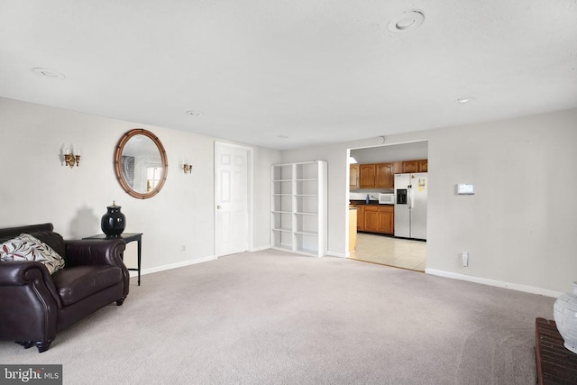 view of carpeted living room