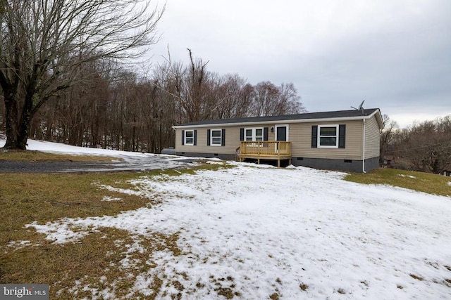 view of front of home featuring a deck