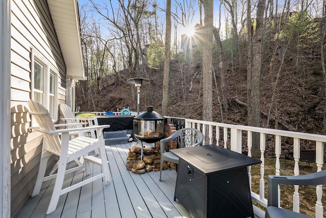 view of wooden deck