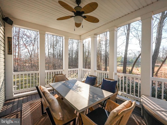 view of sunroom / solarium