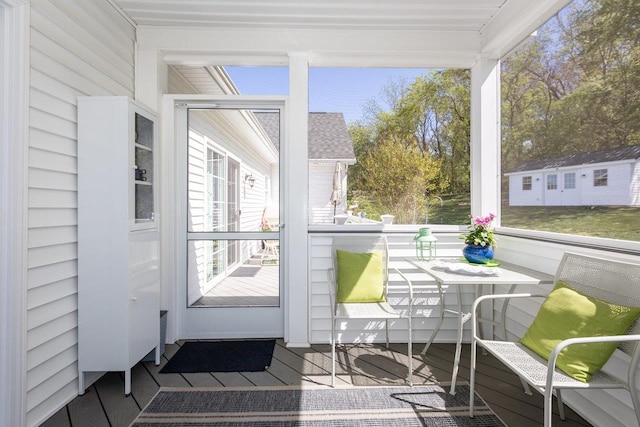 sunroom with a wealth of natural light