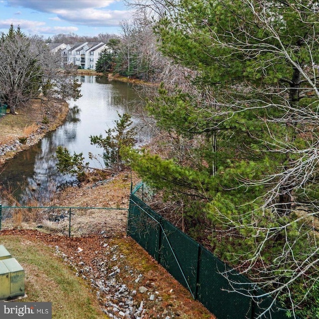 water view with fence