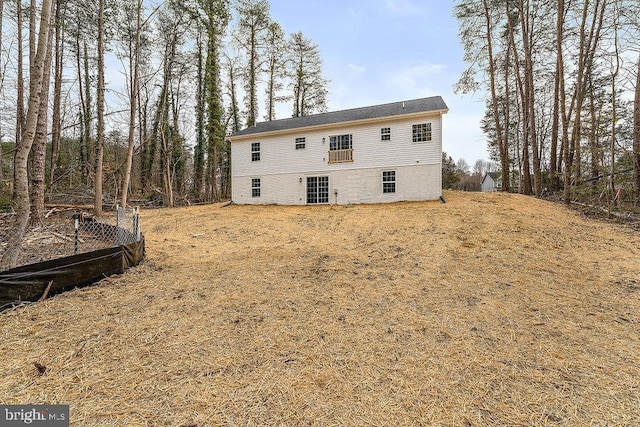 view of rear view of property