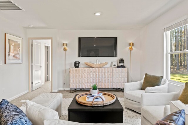 view of carpeted living room