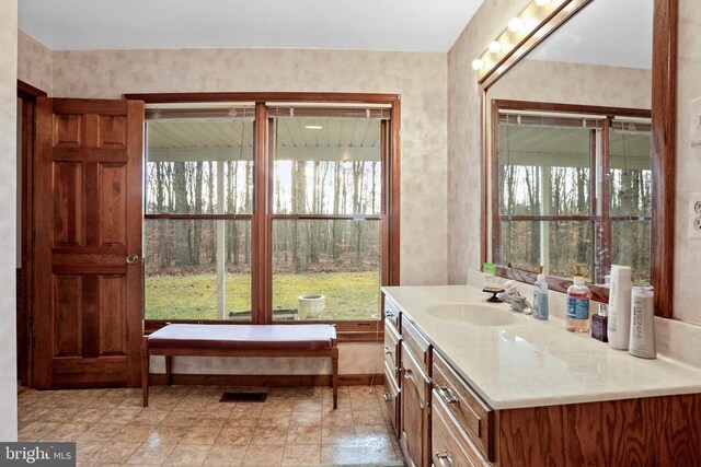 bathroom featuring vanity