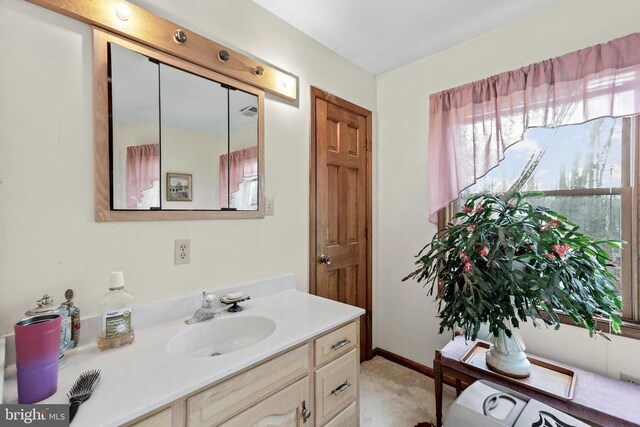 bathroom with vanity