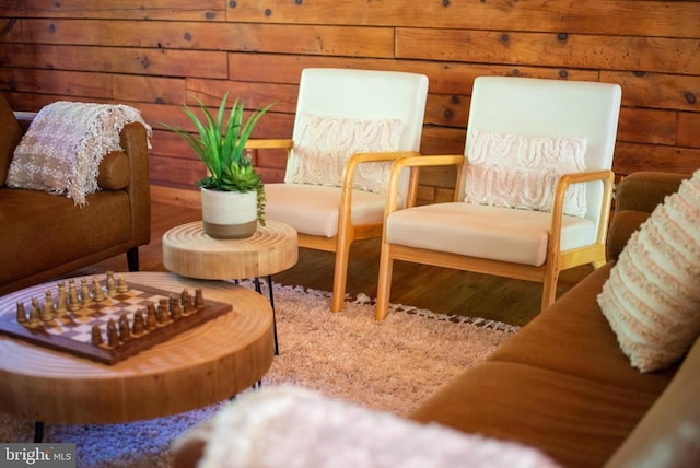 interior space with wood finished floors