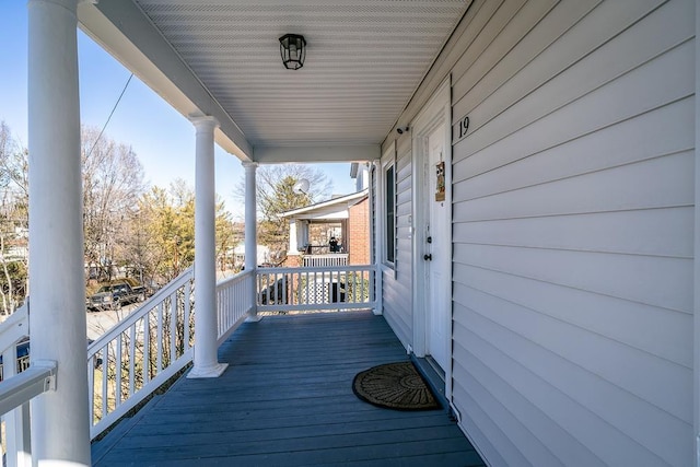 view of wooden deck