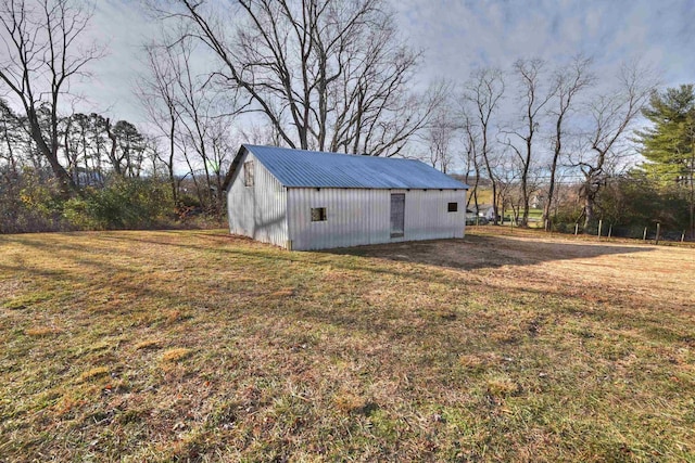 exterior space featuring an outdoor structure