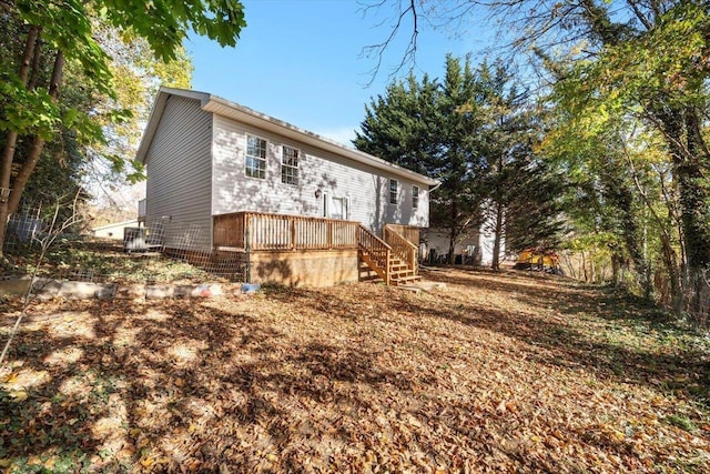 exterior space featuring a deck